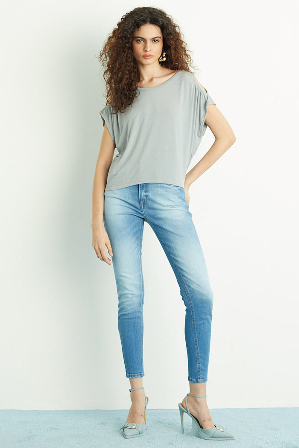 Calça Skinny Jeans Médio