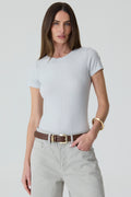 T-SHIRT FEMININA BABY LOOK RIBANA AGATE GRAY