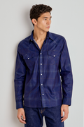 CAMISA MASCULINA WESTERN XADREZ ESCURO