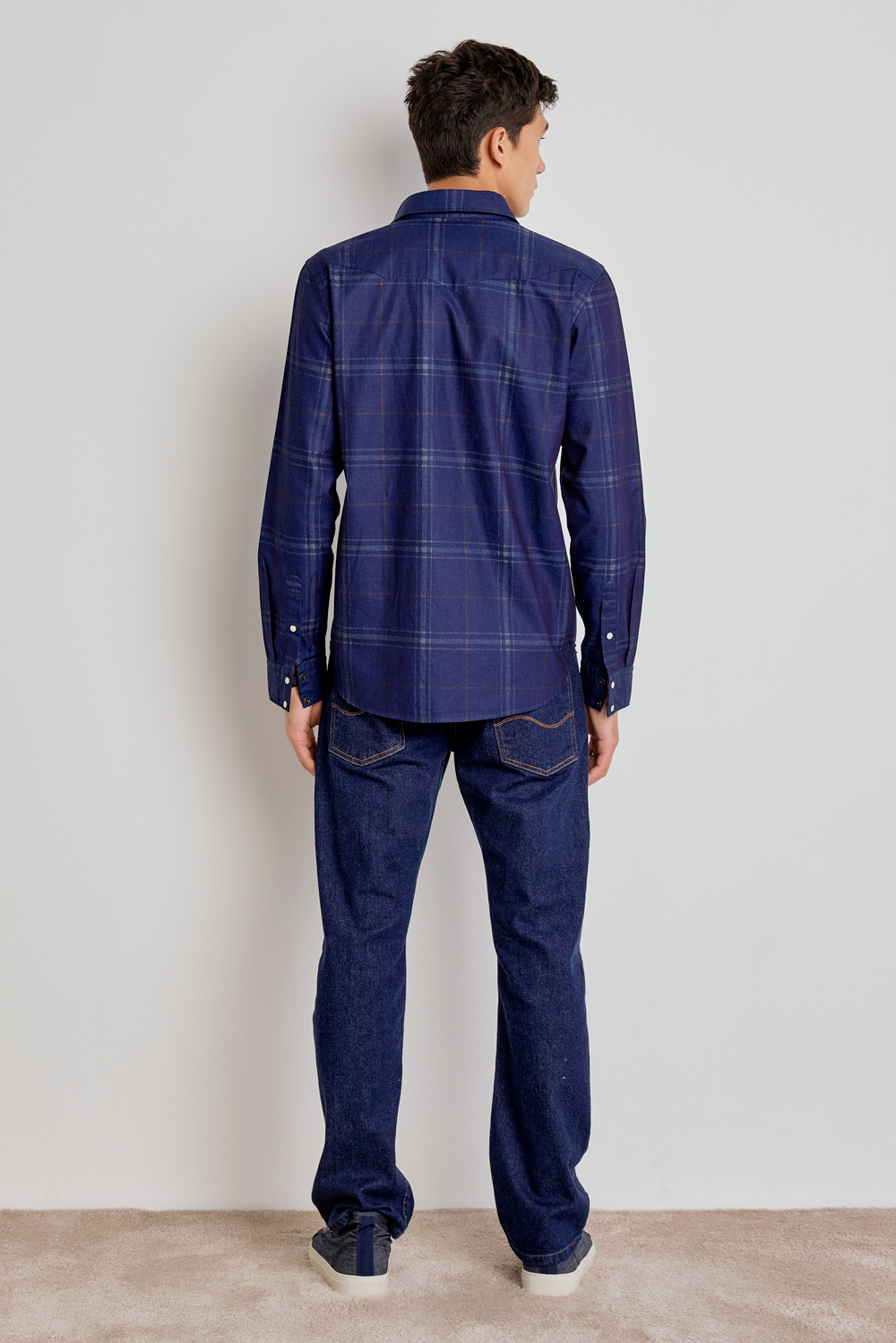 CAMISA MASCULINA WESTERN XADREZ ESCURO