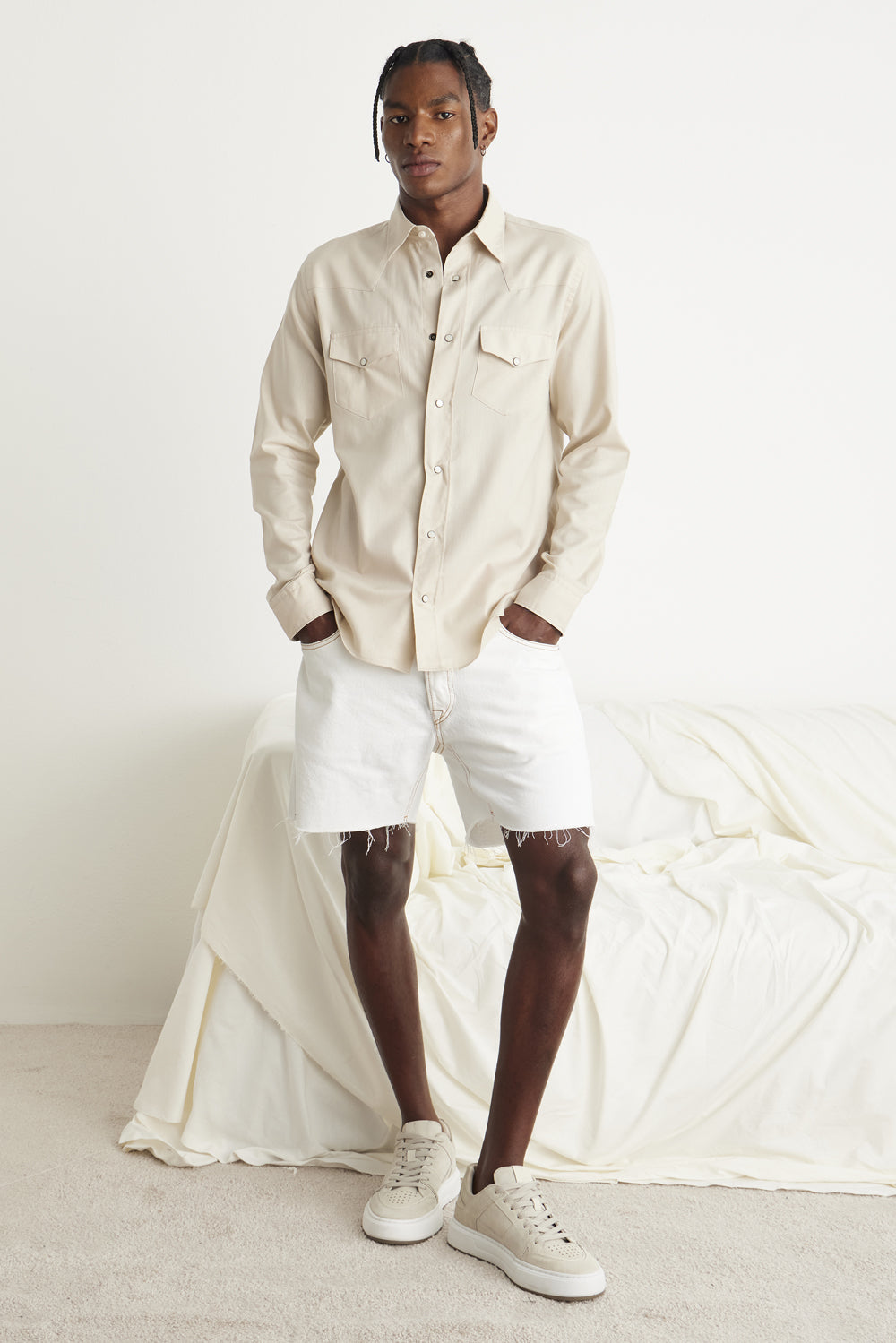 Shorts Barra A Fio Jeans Masc Ultradelavê