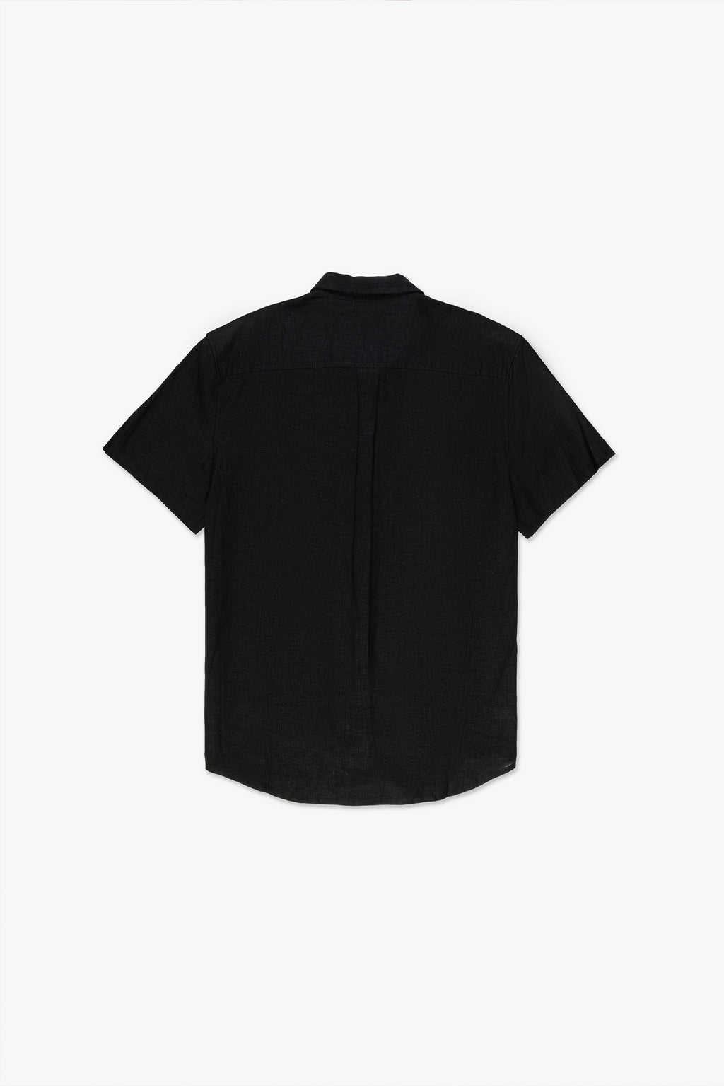 CAMISA MASCULINA LINHO MANGA CURTA - PRETO