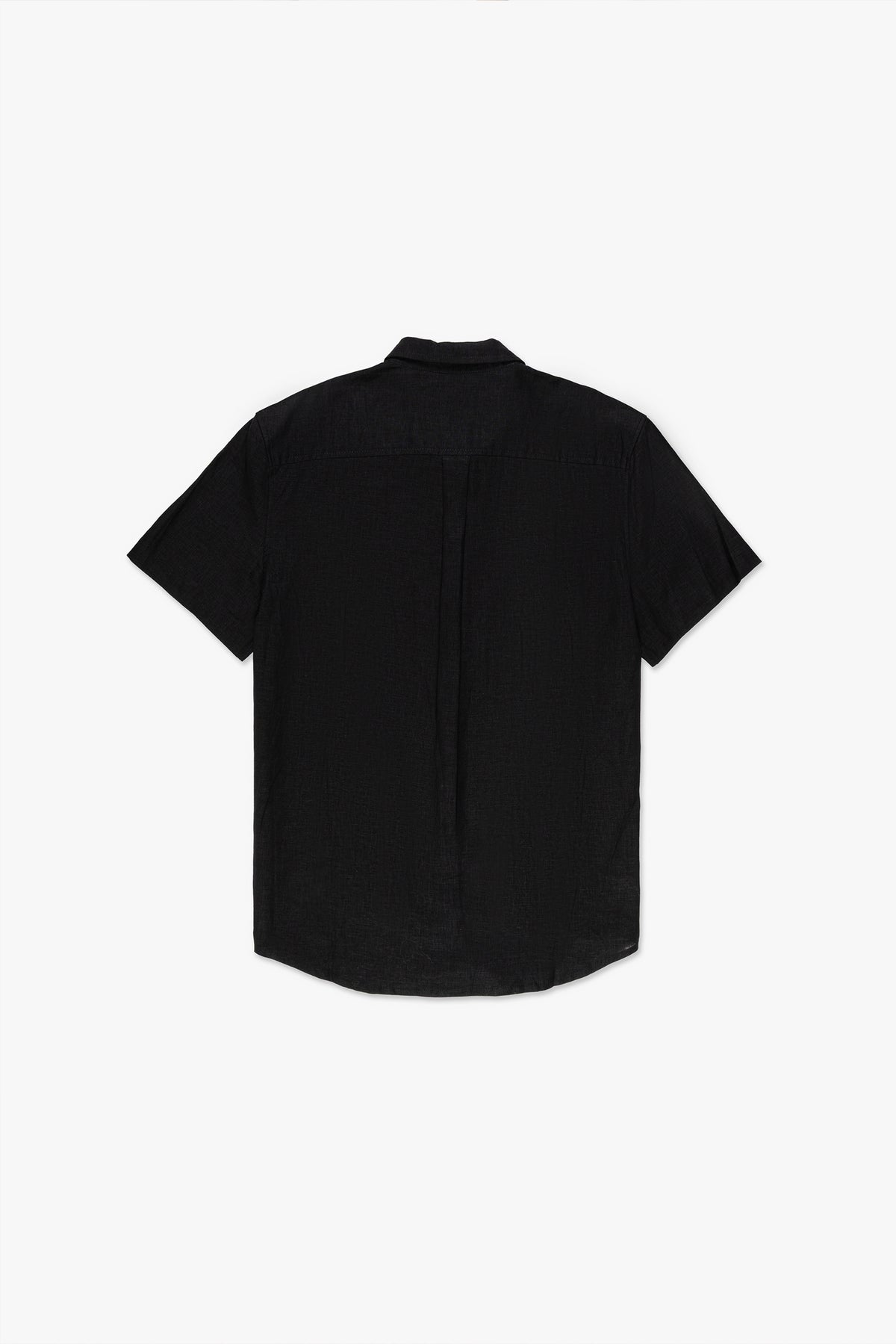 Camisa Masc Linho Manga Curta - PRETO