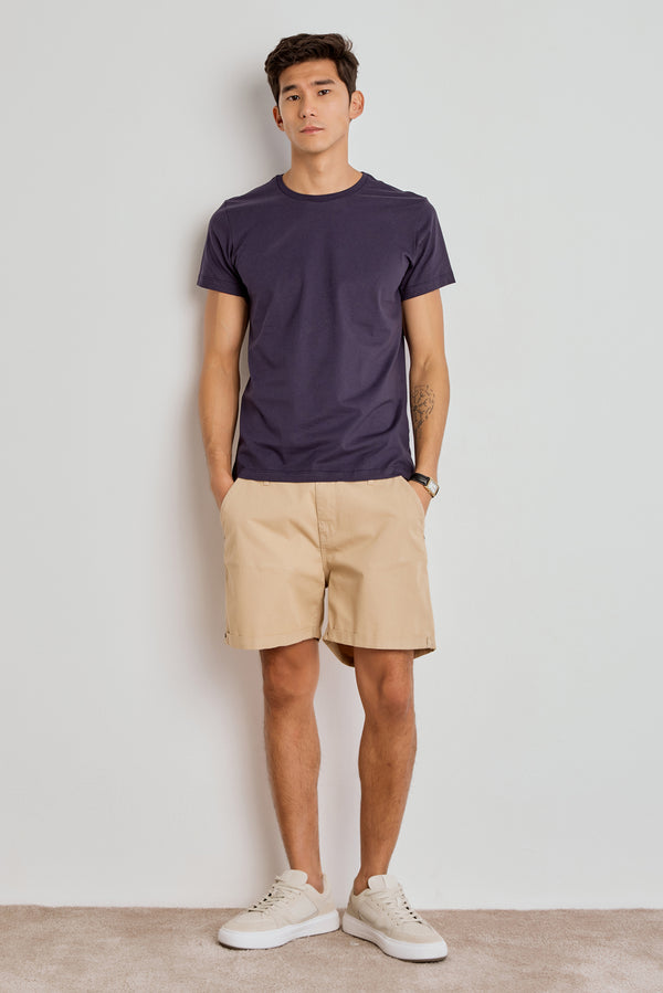 SHORTS ROMEO MASCULINO BARRA DOBRADA - AREIA