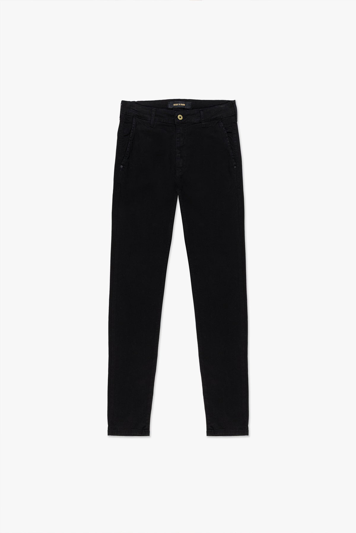 CALCA CHINO SLIM SARJA MASC - PRETO