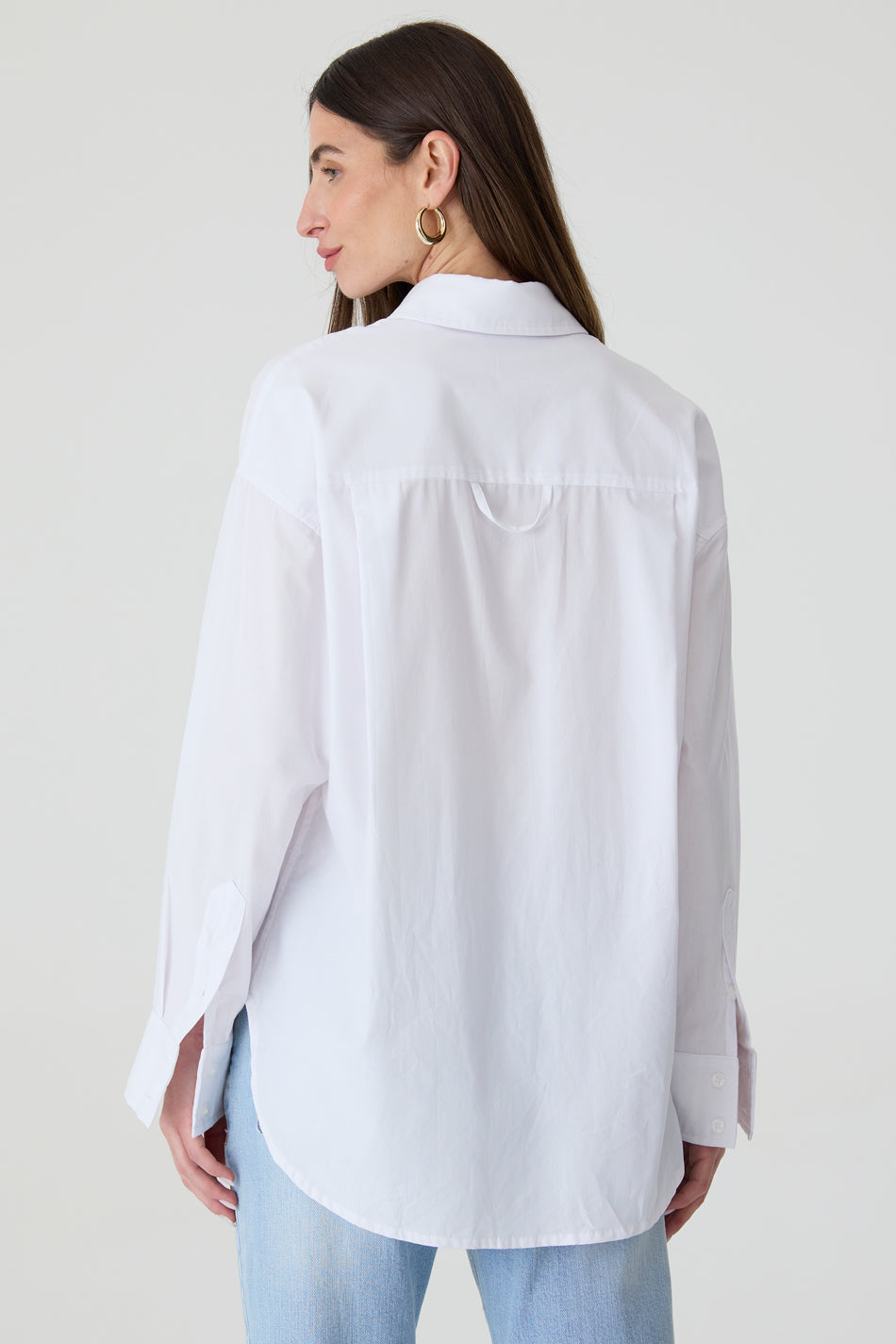 CAMISA FEMININA TRICOLINE RELAXED  BRANCO