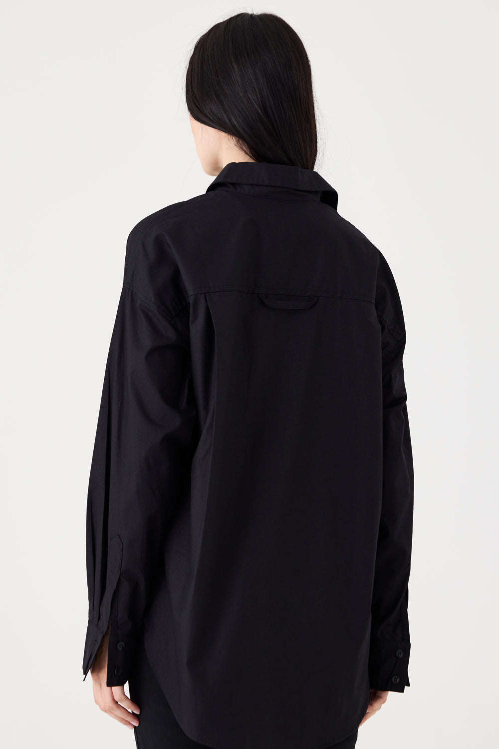 CAMISA FEMININA TRICOLINE RELAXED - PRETA