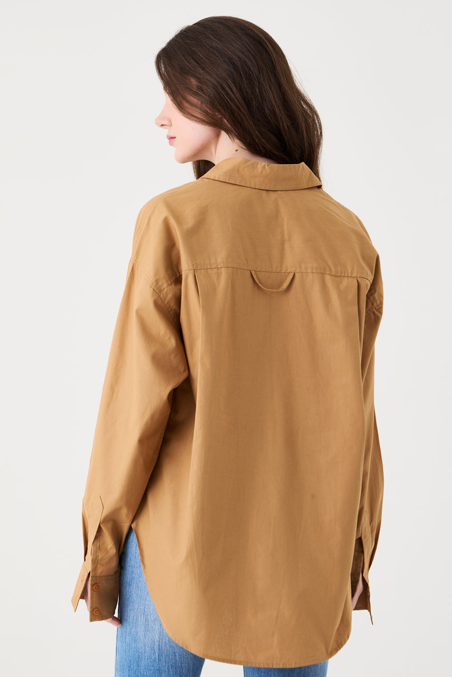 CAMISA FEMININA TRICOLINE RELAXED - CARAMEL