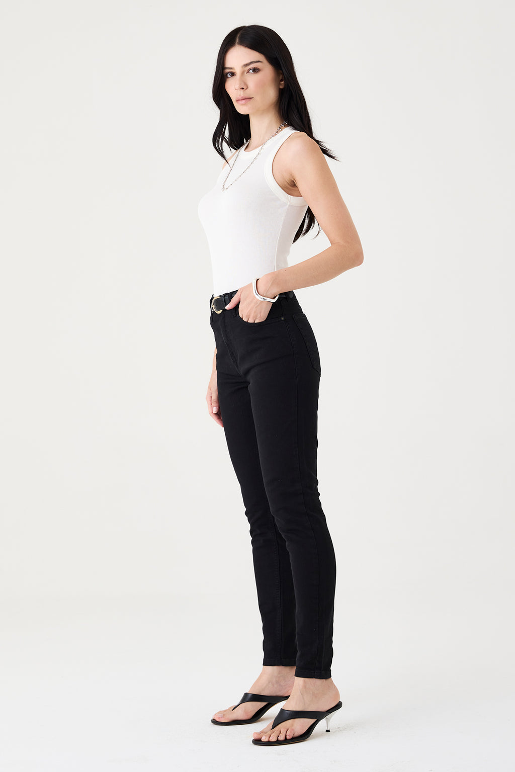 CALÇA SOFIE FEMININA SKINNY SARJA PRETO