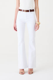 CALÇA LARISSA FEMININA BOOTCUT SARJA BRANCA