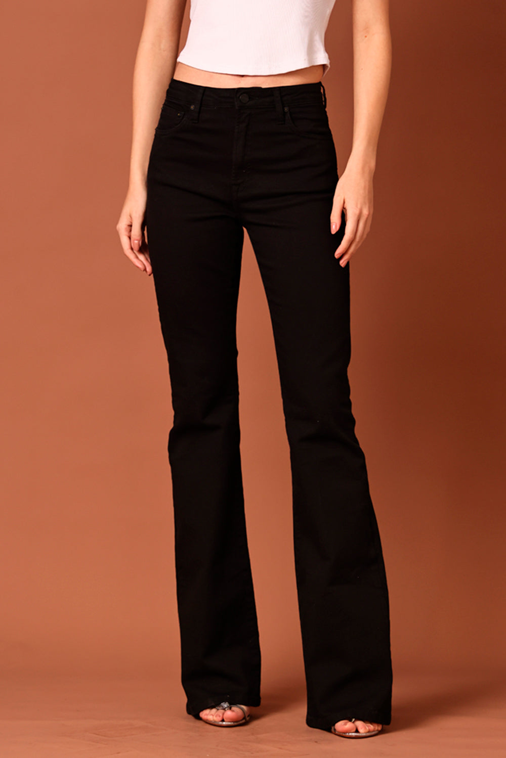 CALÇA BOOTCUT SARJA - PRETA