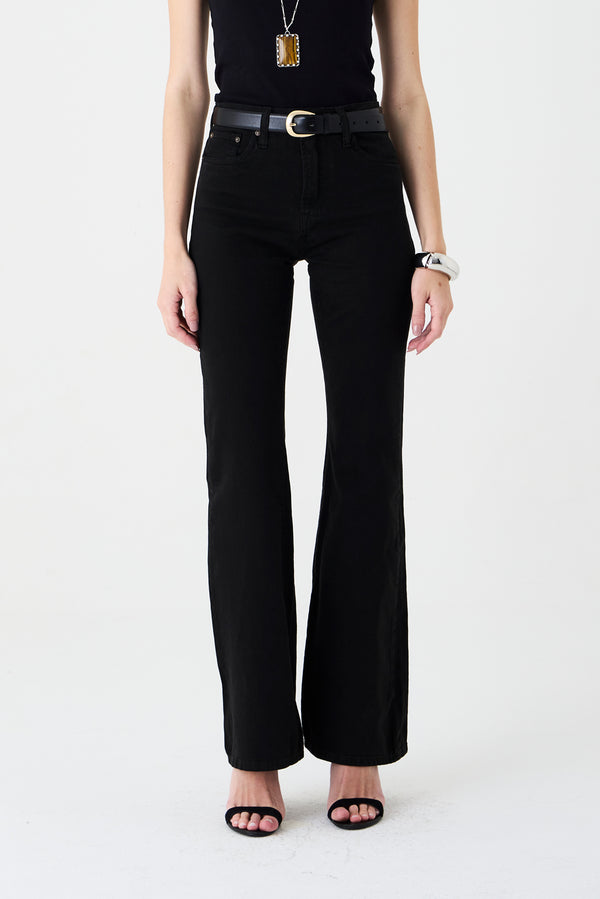 CALÇA LARISSA FEMININA BOOTCUT SARJA PRETA