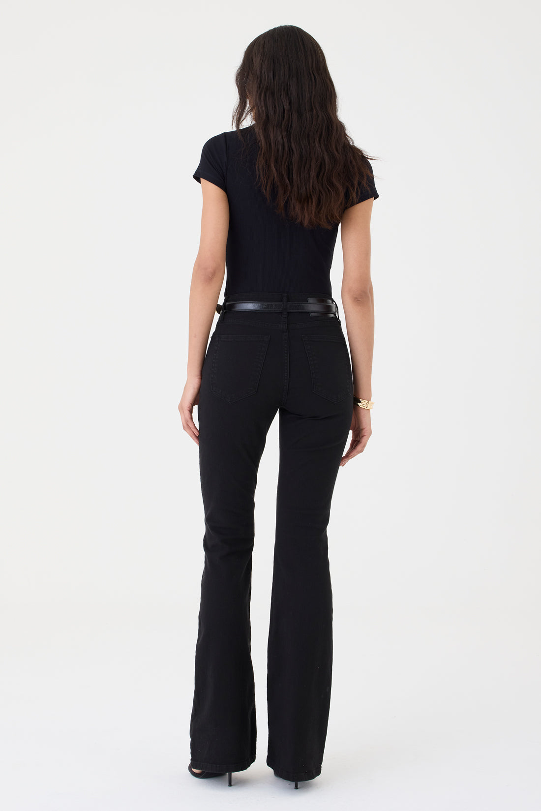 CALÇA LARISSA FEMININA BOOTCUT SARJA PRETA