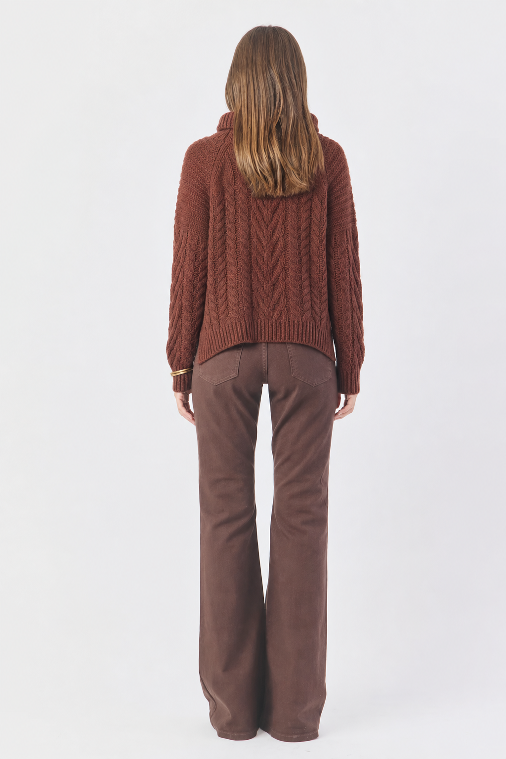 TRICOT FEMININO MULET MANGA LONGA - MARROM