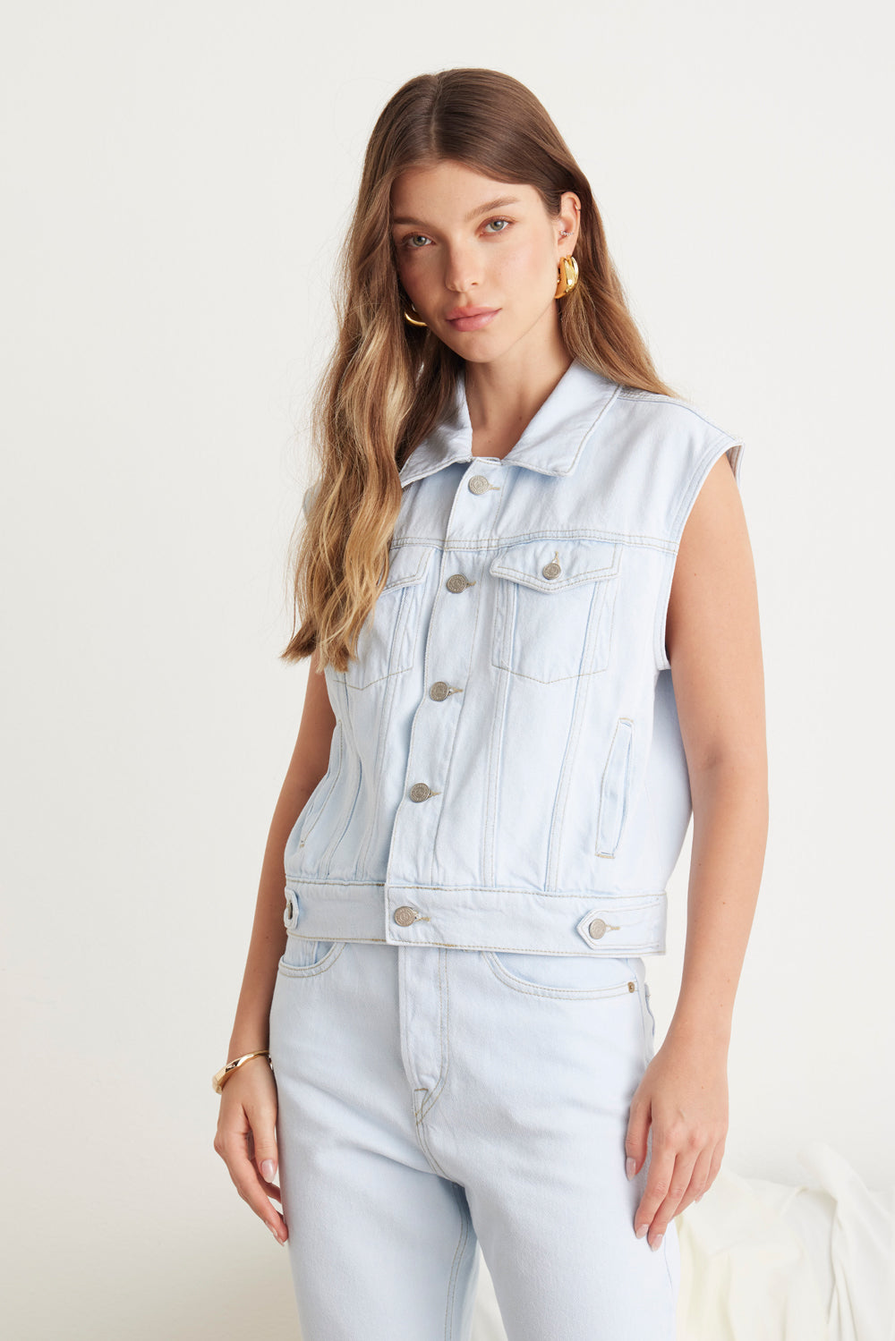 COLETE FEMININO RELAXED JEANS