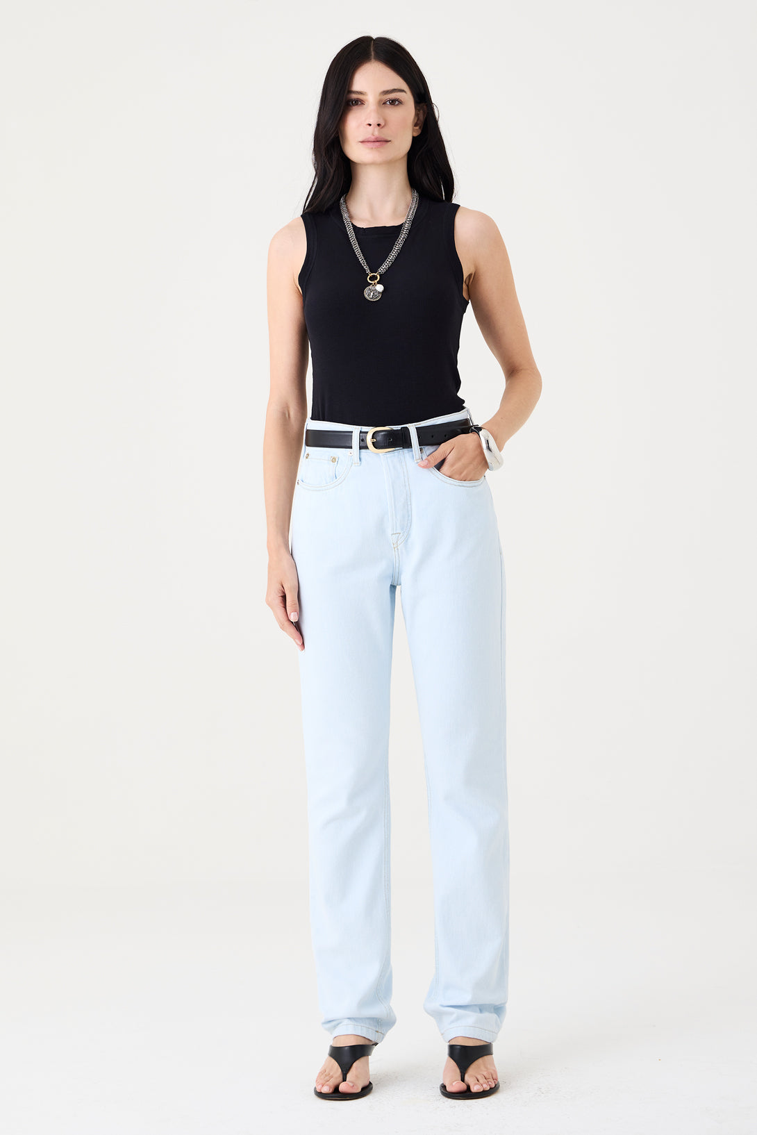 CALÇA DORA FEMININA STRAIGHT ESSENTIAL JEANS ULTRADELAVÊ