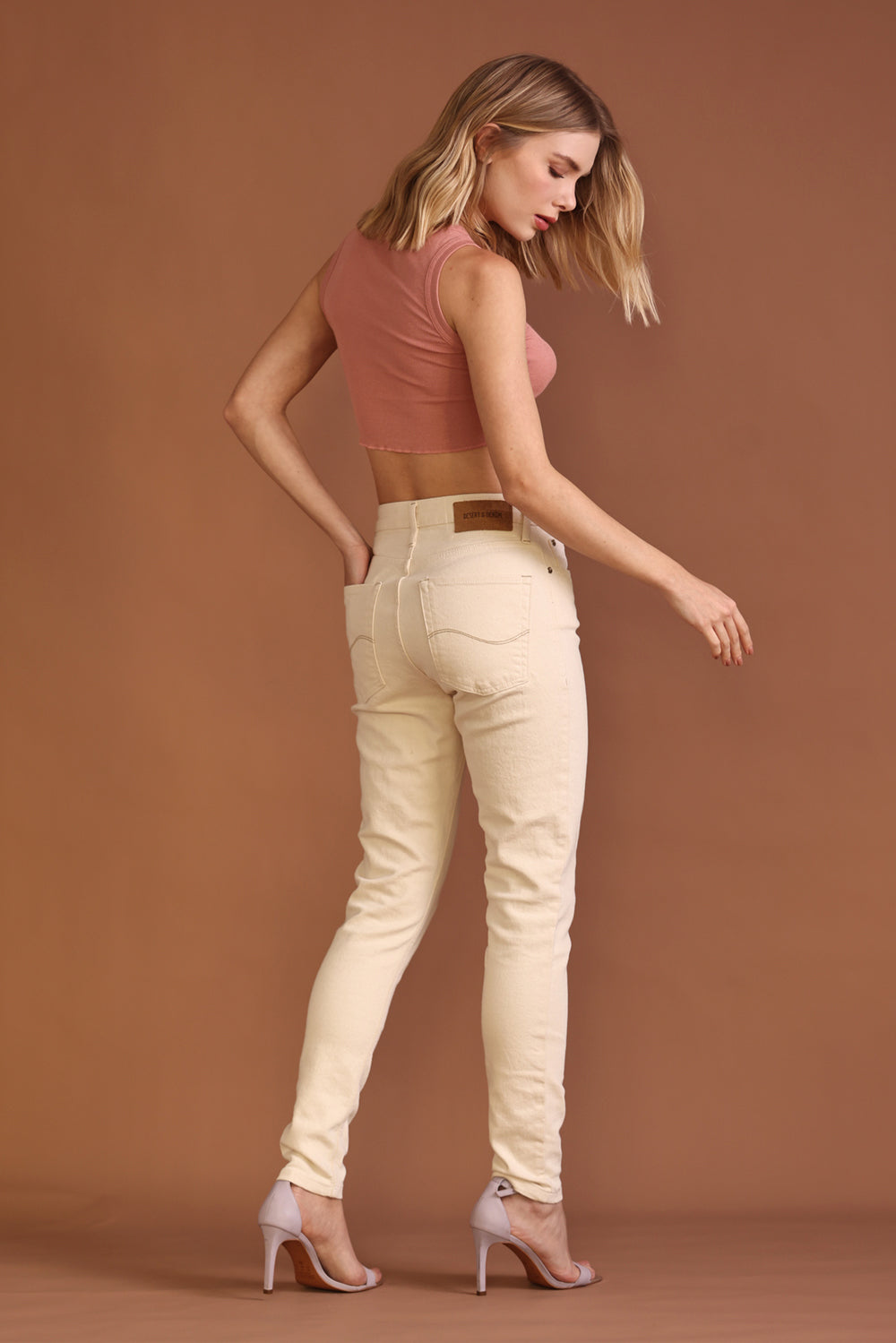 Calça Skinny Sarja Natural