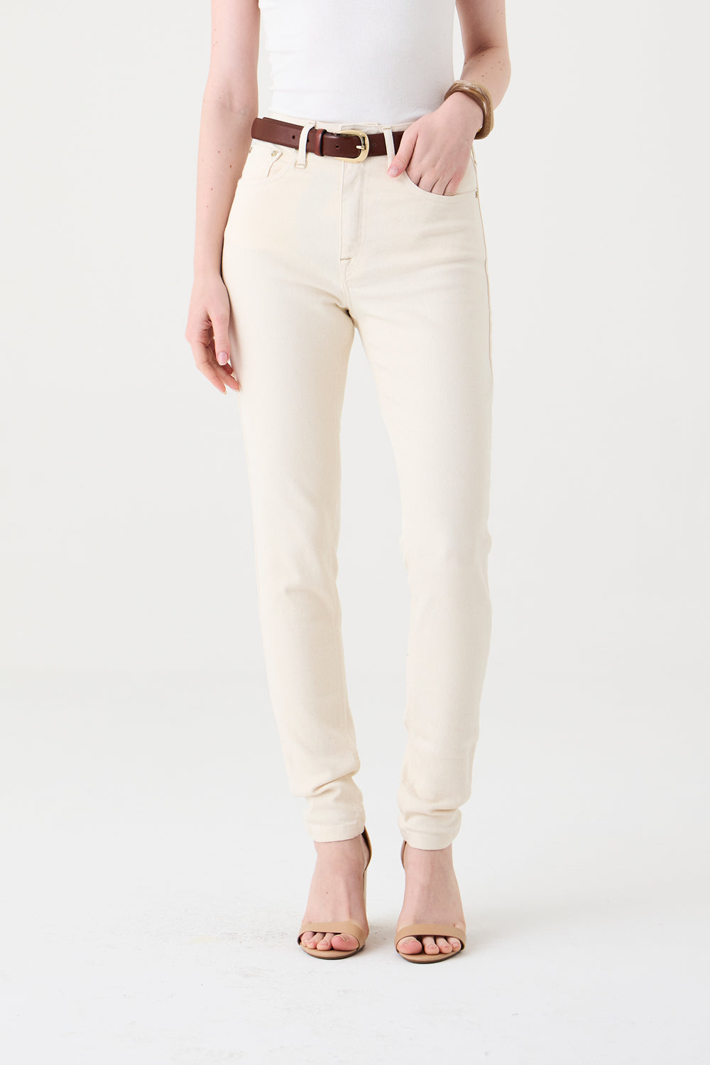 CALÇA SOFIE FEMININA SKINNY SARJA NATURAL