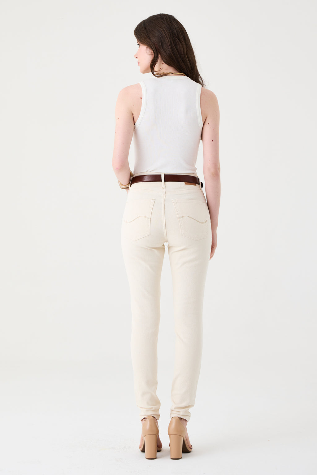 CALÇA SOFIE FEMININA SKINNY SARJA NATURAL
