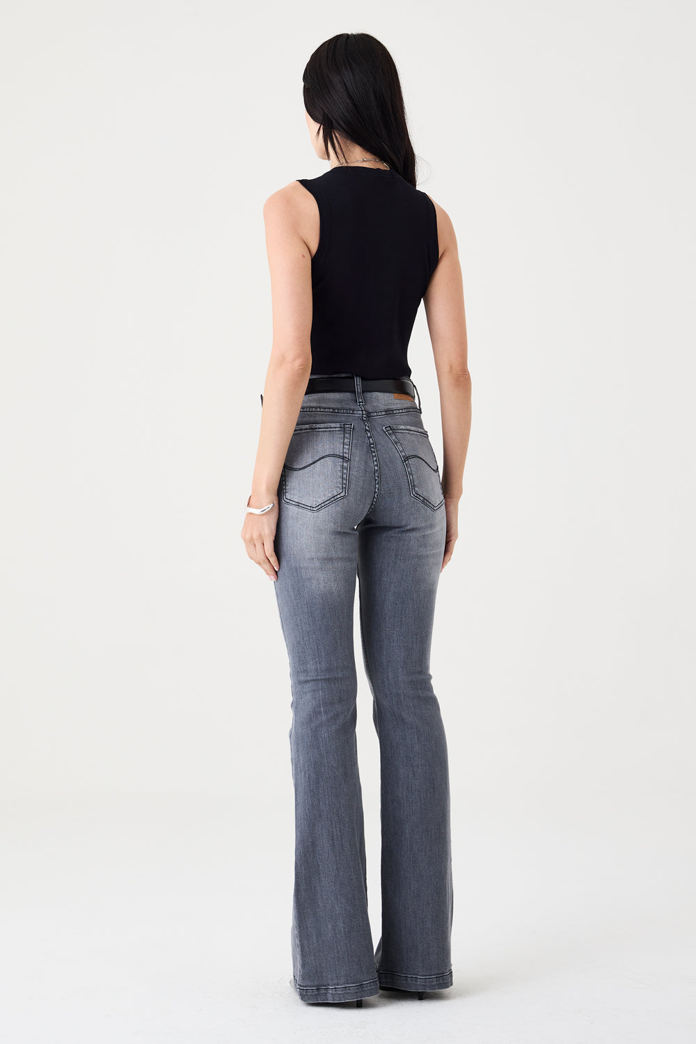 CALÇA LARISSA FEMININA BOOTCUT GRAY JEANS