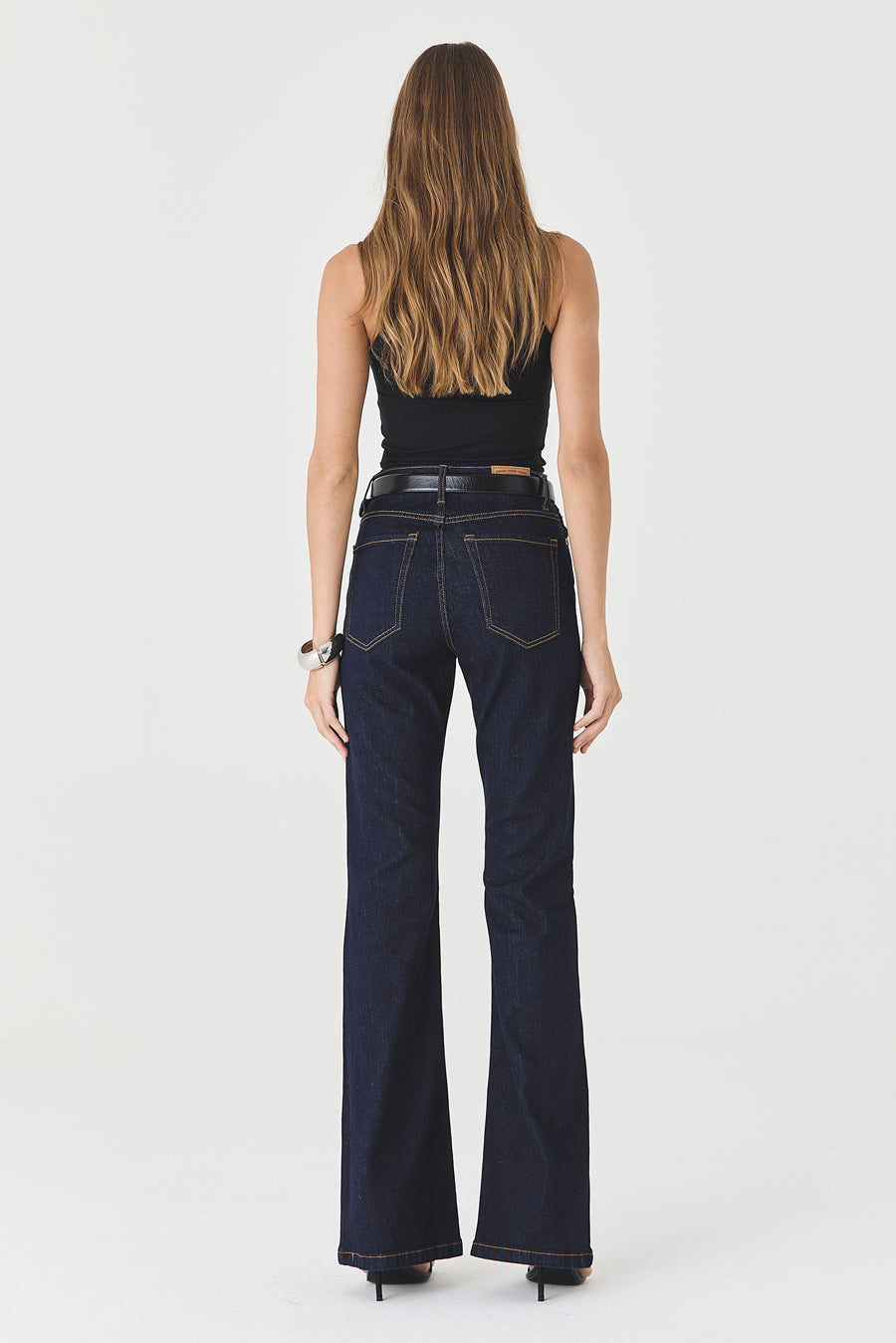 CALÇA LARISSA FEMININA BOOTCUT JEANS ESCURO