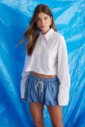 SHORTS CURTO LUCI FEMININO BALONÊ JEANS CLARO