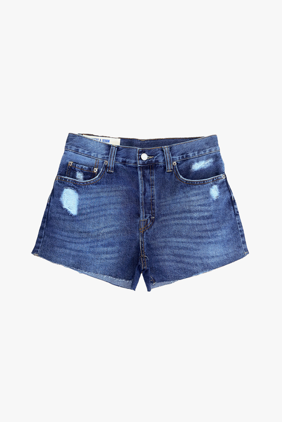 SHORTS TACI FEMININO COMFORT JEANS COM PUÍDOS MÉDIO ESCURO