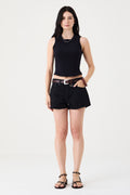SHORTS TACI FEMININO COMFORT SARJA PRETO