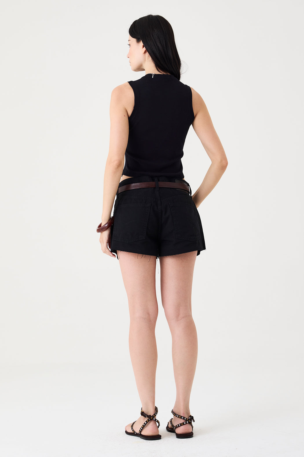 SHORTS TACI FEMININO COMFORT SARJA PRETO