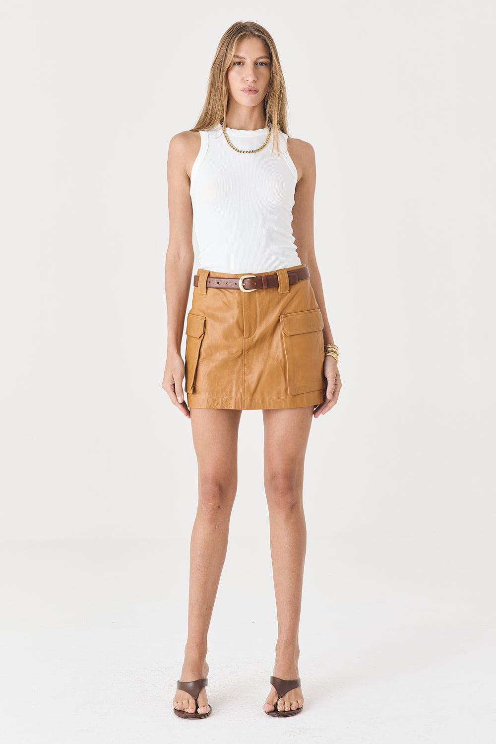 SAIA CATARINA FEMININA CARGO COURO CARAMEL