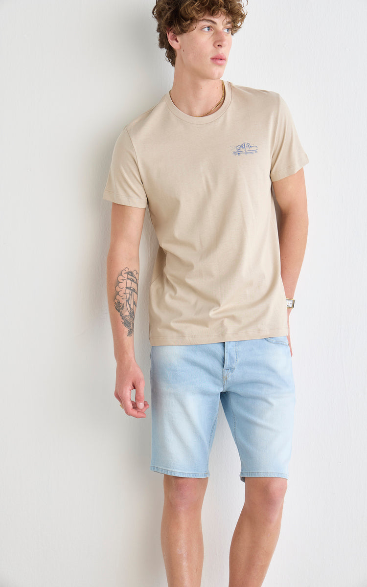BERMUDA ROMEO MASCULINA CLASSIC JEANS CLARO