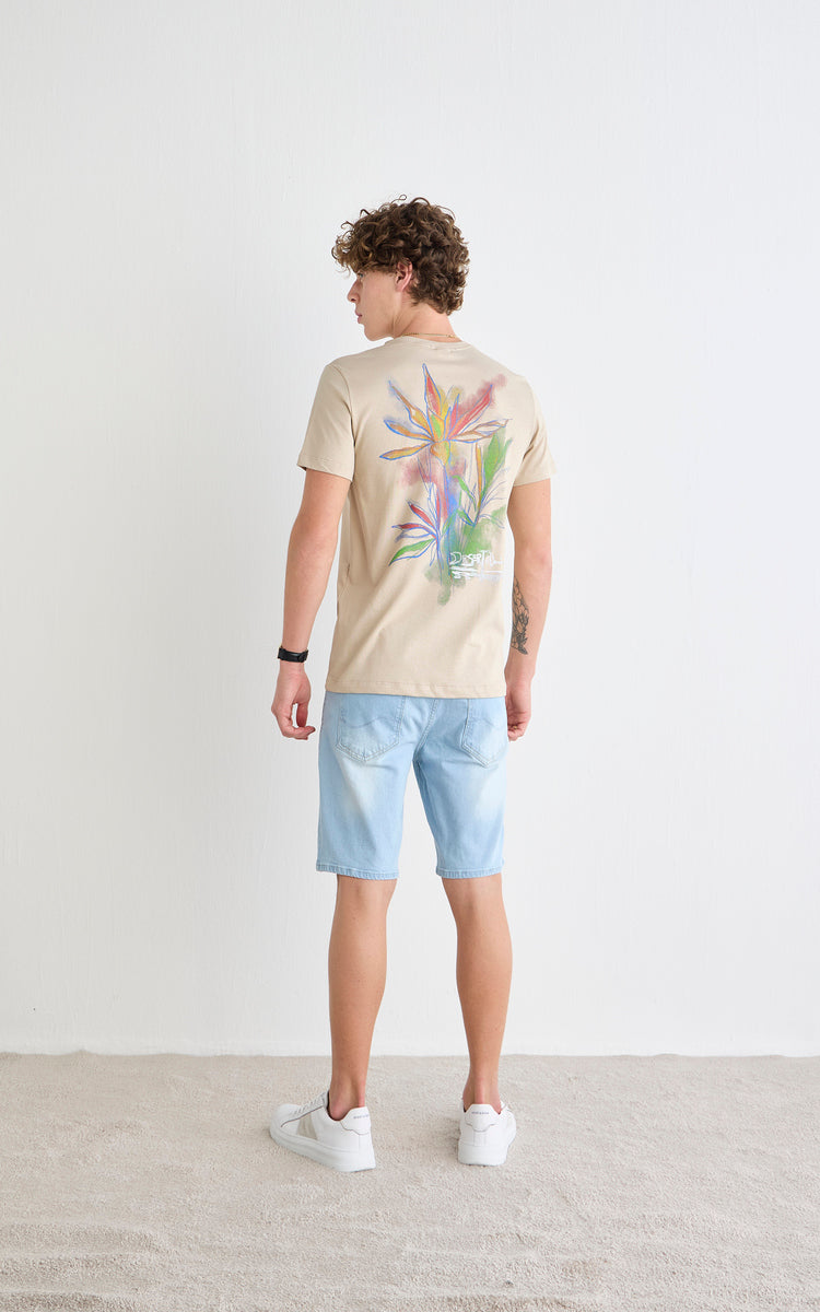 BERMUDA ROMEO MASCULINA CLASSIC JEANS CLARO