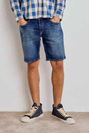 BERMUDA ROMEO MASCULINA CLASSIC JEANS MÉDIO ESCURO