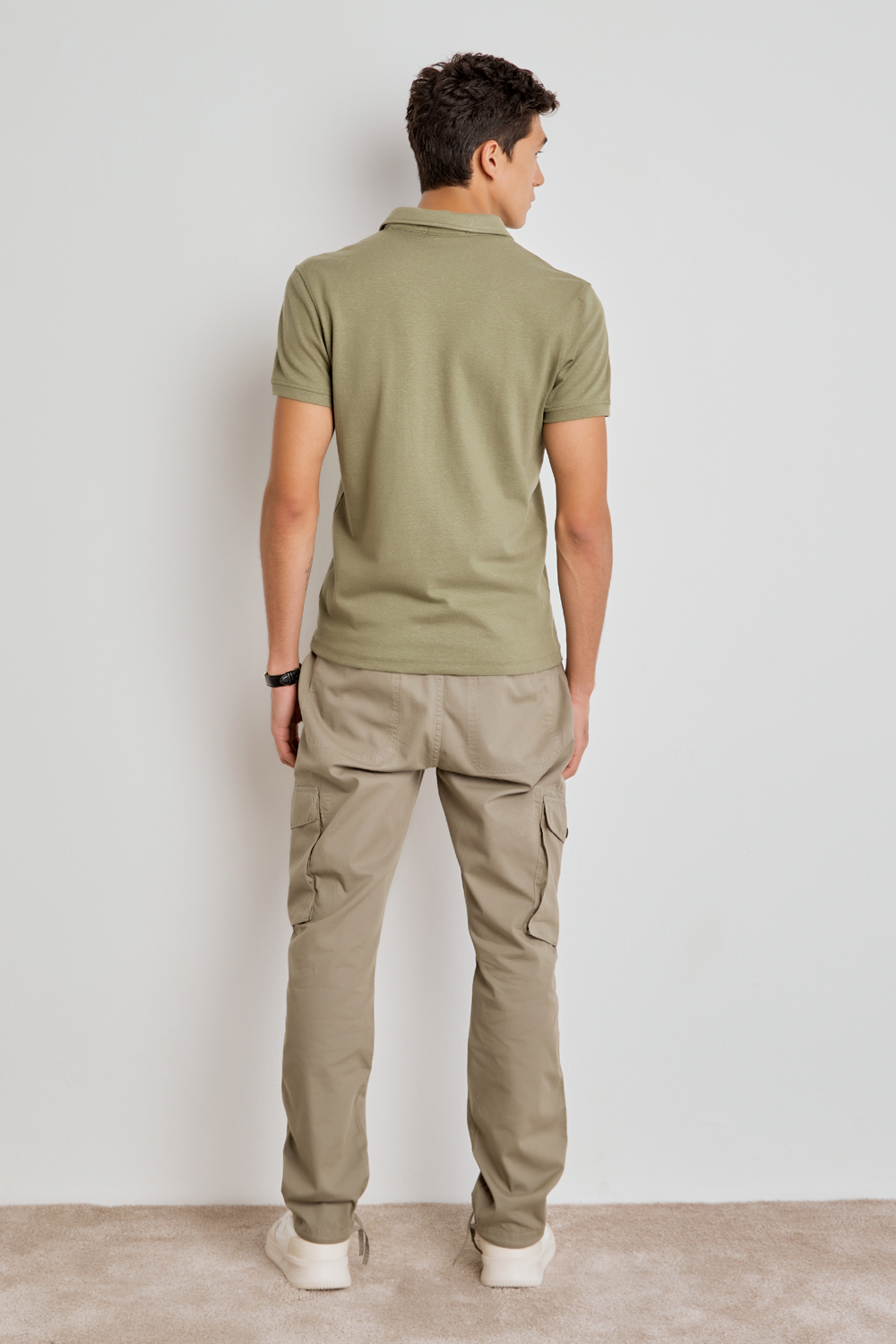 POLO MALHAO CANHAMO MASC - VERDE OLIVA