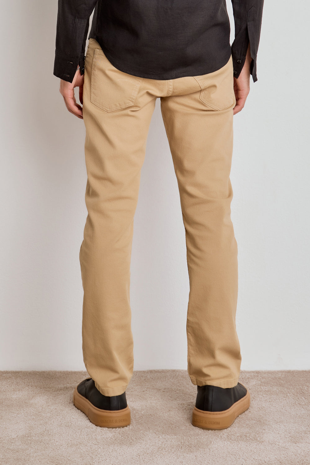 CALÇA BASIC CONFORT SARJA MASC - AREIA