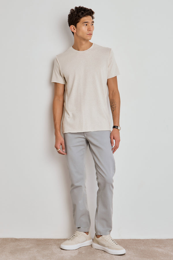 CALÇA BASIC CONFORT SARJA MASC - CINZA
