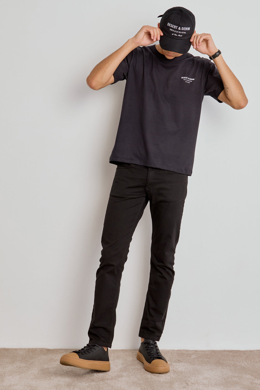 CALÇA BASIC CONFORT SARJA MASC - PRETO