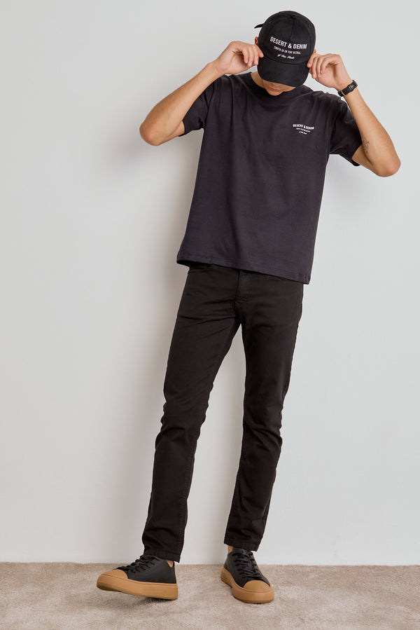 CALÇA BASIC CONFORT SARJA MASC - PRETO