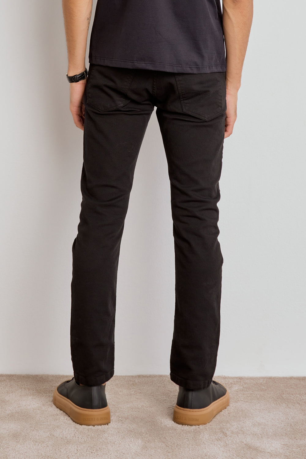 CALÇA BASIC CONFORT SARJA MASC - PRETO