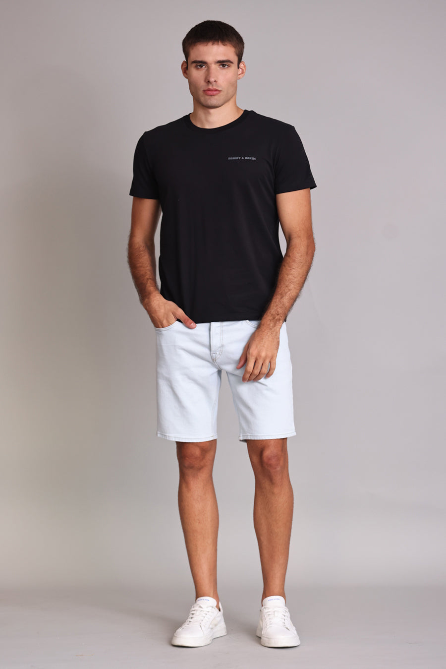 CAMISETA MACULINA SLIM HAWAI - PRETA