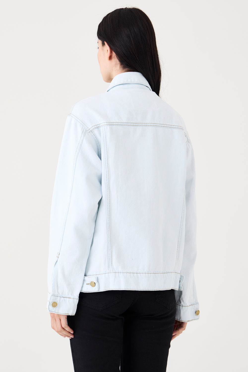 JAQUETA JUANA FEMININA RELAXED JEANS DELAVÊ