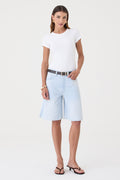 JORTS HELENA FEMININO BARRA A FIO JEANS CLARO
