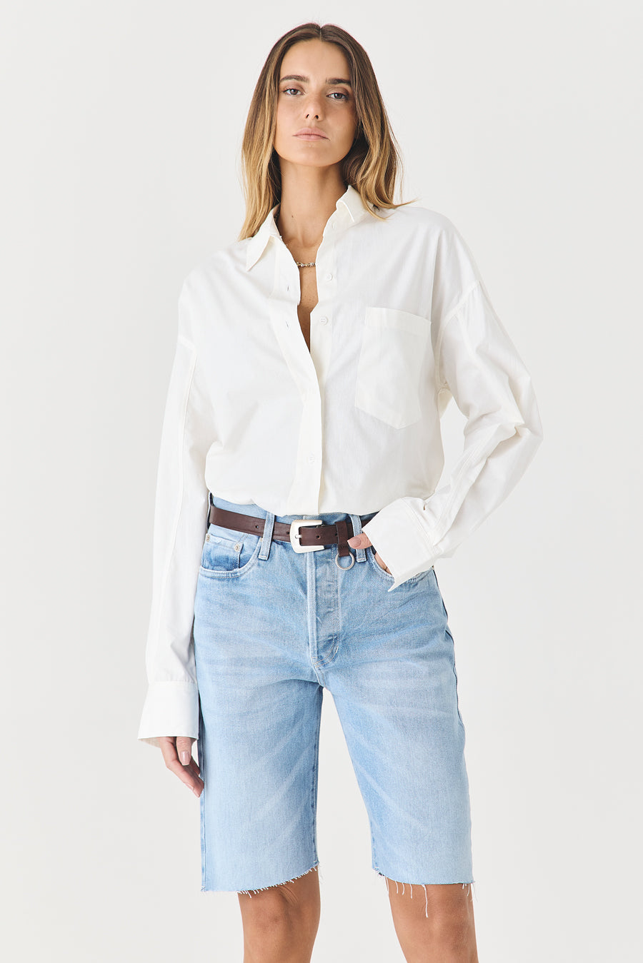 BERMUDA CAMI FEMININA JEANS MÉDIO