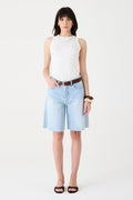 JORTS HELENA FEMININO BARRA A FIO JEANS CLARO