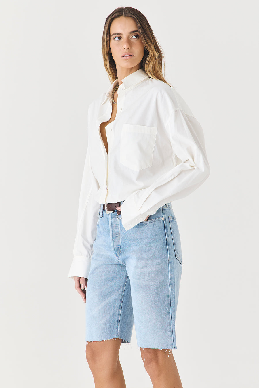 BERMUDA CAMI FEMININA JEANS MÉDIO