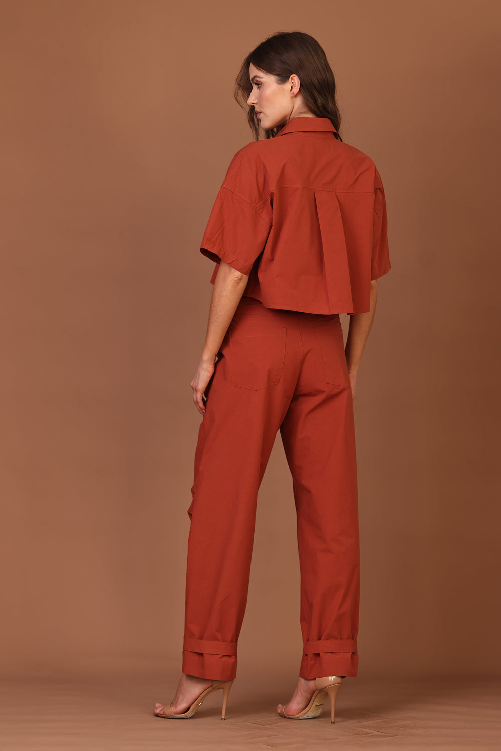 Calça Baggy Ajustador Marrom