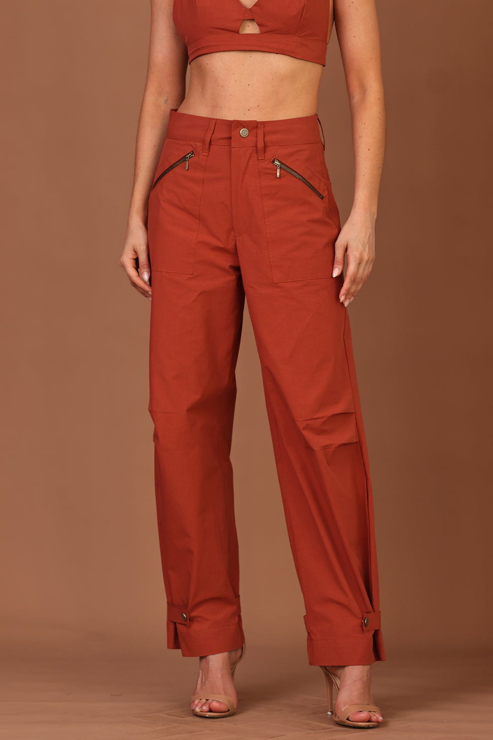 Calça Baggy Ajustador Marrom