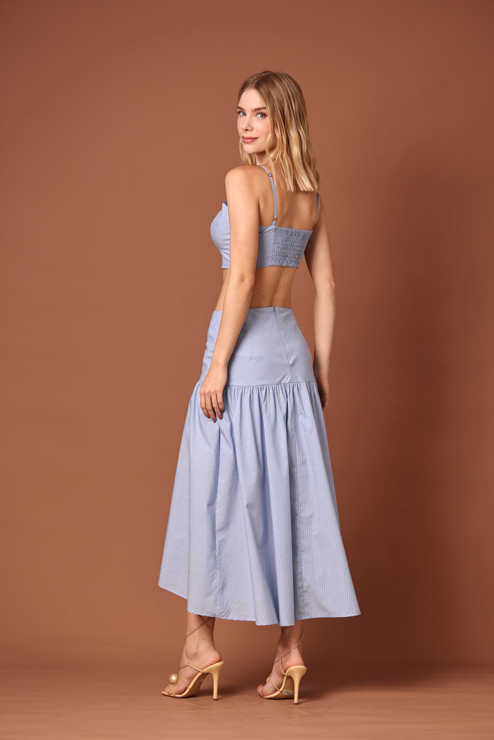 Blusa Listrada Azul Sky
