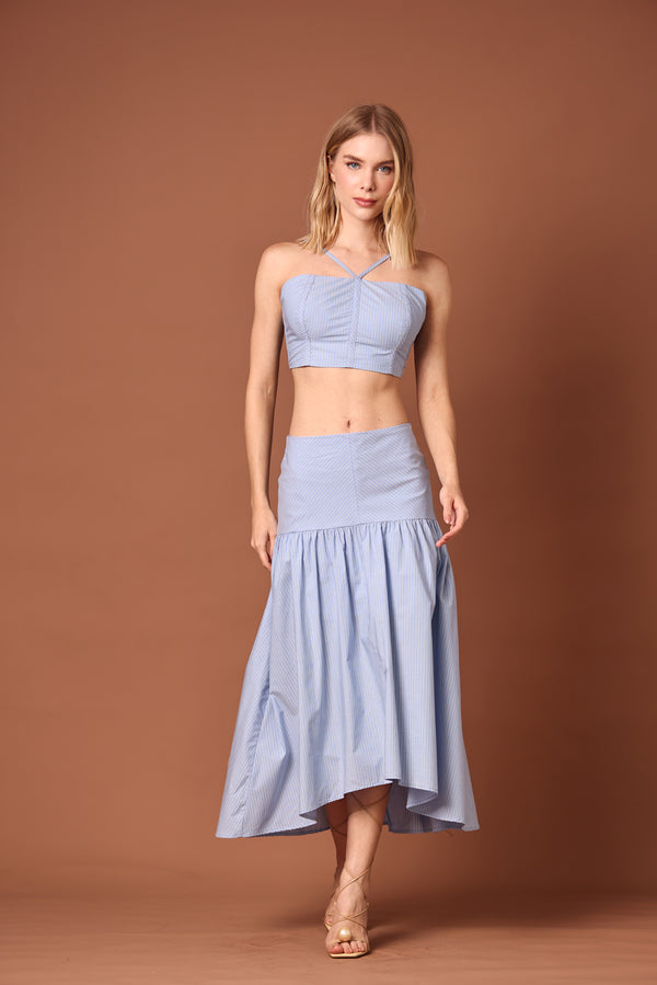 Blusa Listrada Azul Sky
