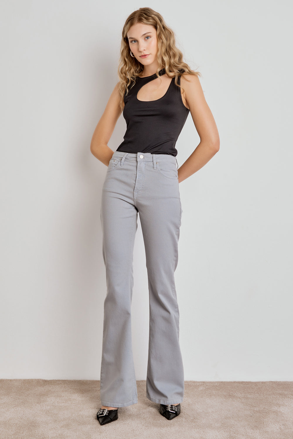 REGATA FEMININA STRIPPED DECOTE - PRETO